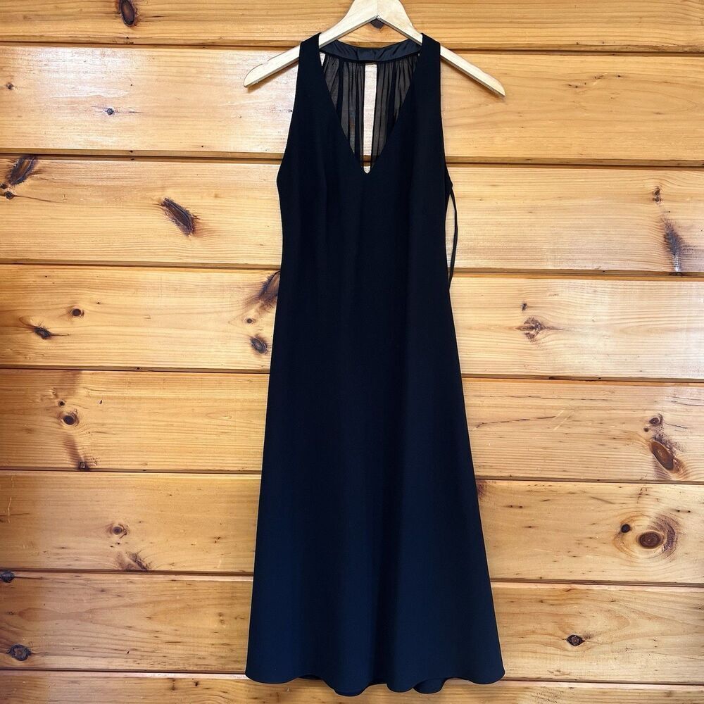 Jones Wear Dress Sheer Black Sleeveless V-Neck Size 6. Party/Prom